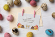 Free Happy Easter Card Mockup Design With Easter Eggs Psd