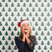 Free Happy Girl Wearing Santa Claus Hat Psd