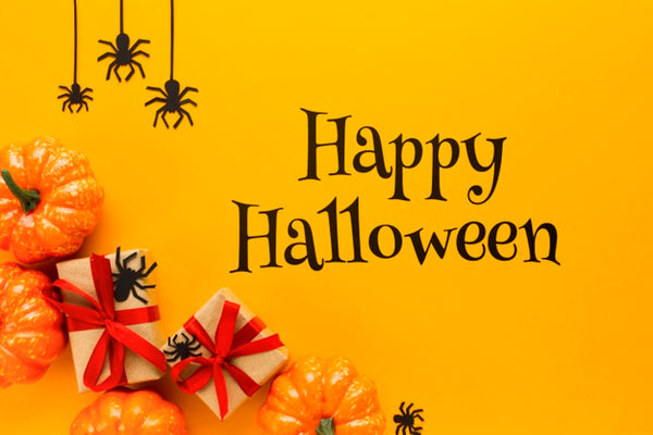Free Happy Halloween Mock-Up Message Psd