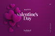 Free Happy Valentines Day Background Mockup With Decorative Love Hearts Top View Psd