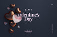Free Happy Valentines Day Background Mockup With Decorative Love Hearts Top View Scene Psd