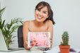 Free Happy Woman With Tablet'S Mock Up In The Office Psd