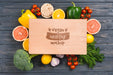 Free Healthy And Fresh Vegan Food Mock-Up Psd