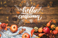 Free Hello Autumn Calligraphy With Fall Food Psd