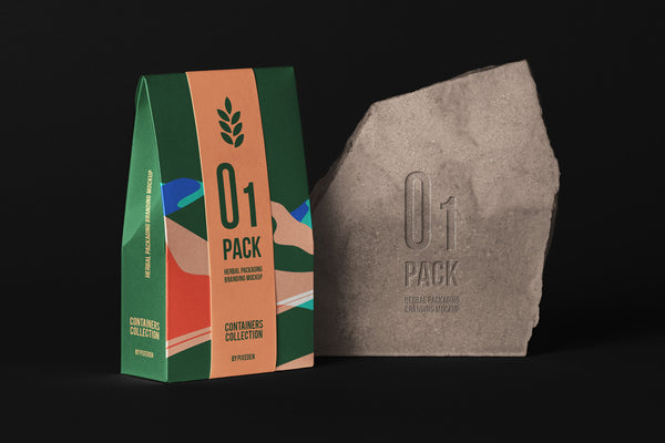 Free Herbal Psd Bag Packaging Mockup 3