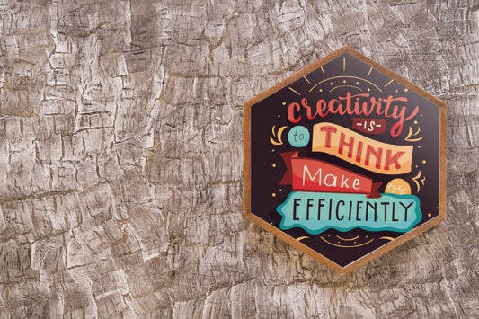 Free Hexagonal Frame Mockup With Quote Concept Psd