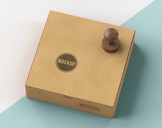 Free High Angle Assortment Of Stamp Labeled Box Psd