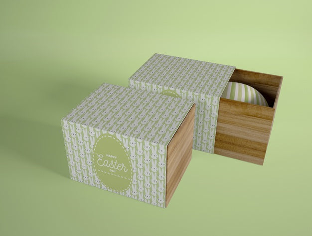 Free High Angle Boxes With Eggs Psd