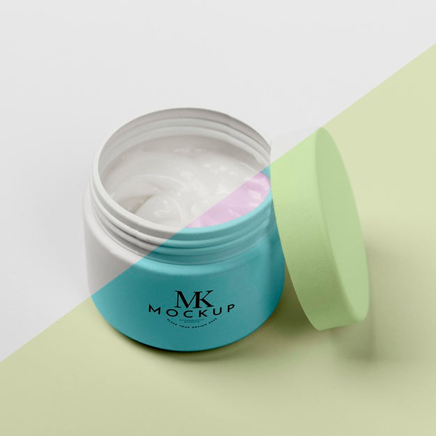 Free High Angle Of Cosmetic Product Bottle Mock-Up Psd