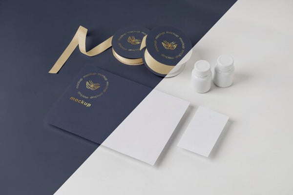 Free High Angle Of Minimalistic Carnival Invitation With Rolls Of Tape Psd