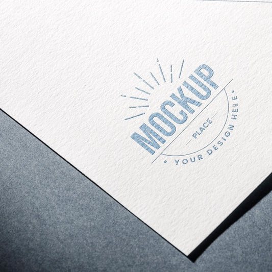 Free High Angle Of Textured Paper For Business Mock-Up Psd