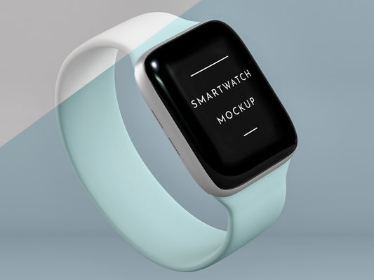 Free High Angle Presentation For Smartwatch With Screen Mock-Up Psd