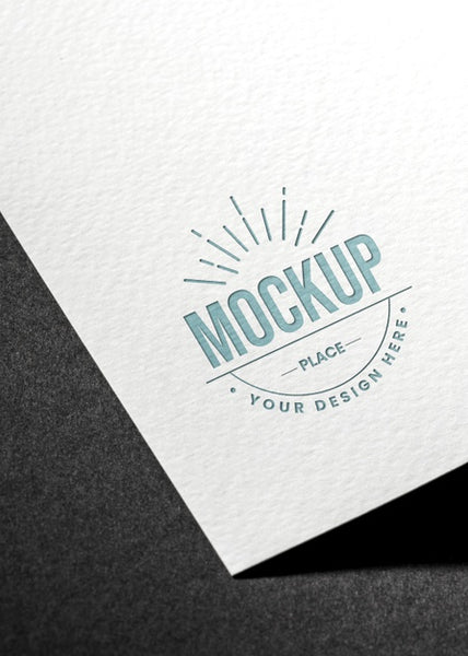 Free High View Close-Up Business Card Mock-Up Psd