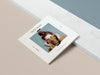 Free High View Square Book With Woman And Shadow Editorial Magazine Mock-Up Psd