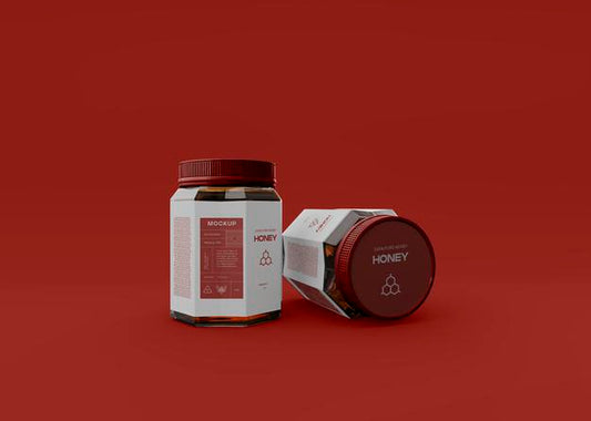Free Honey Jar Mockup Psd