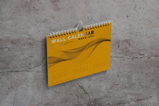 Free Horizontal Wall Calendar Mockup Psd
