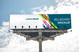 Free Huge Billboard Mockup On Cloudy Sky Psd