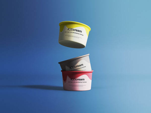 Free Ice Cream Cups Mockup