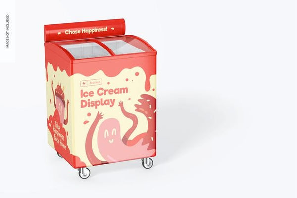 Free Ice Cream Display Mockup Psd