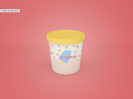 Free Ice Cream Jar Packaging Mockup Psd