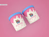 Free Ice Cream Jar Packaging Mockup Psd