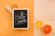 Free Ice Cream Mockup With Slate Psd