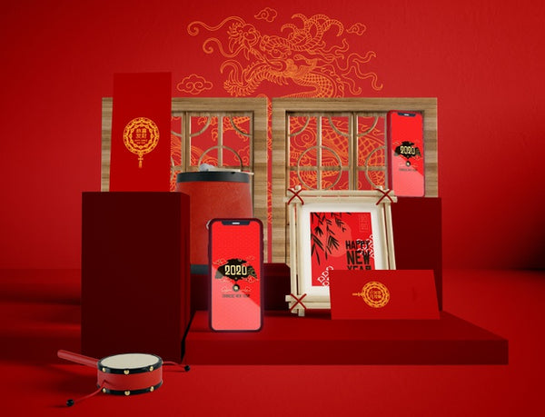 Free Illustration Of Chinese New Year Traditional Objects Psd