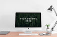 Free Imac On Desk Mockup
