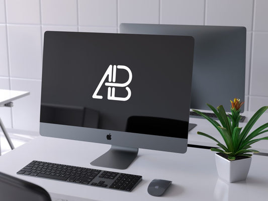 Free Imac Pro Psd Mockup Vol.4