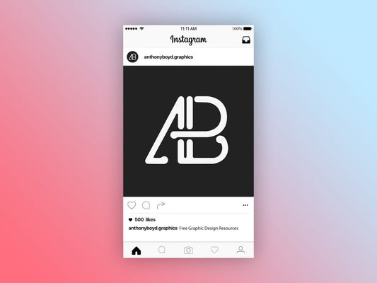 Free Instagram Post Page Mockup