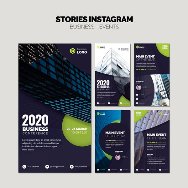 Free Instagram Stories Collage Of Business Templates Psd