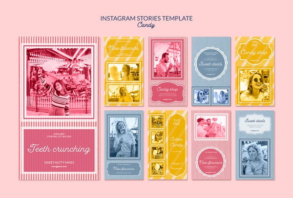 Free Instagram Stories Publicity For Candy Shop Psd