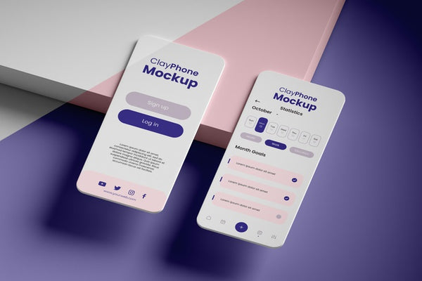 Free Interface Mock-Up On Phone Display Psd