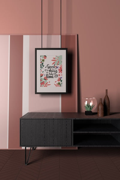 Free Interior Design With Positive Message Psd