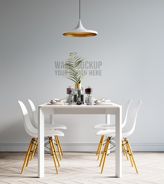 Free Interior Dining Room Wallpaper Mockup Psd – DreamBundles