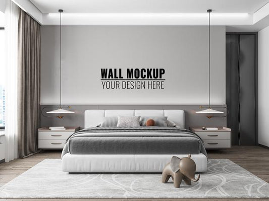 Free Interior Kids Bedroom Wall Mockup Psd