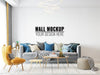 Free Interior Living Room Wall Mockup Psd