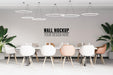Free Interior Modern Office Meeting Room Wall Mockup Psd