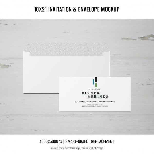 Free Invitation And Envelope Mockup Psd