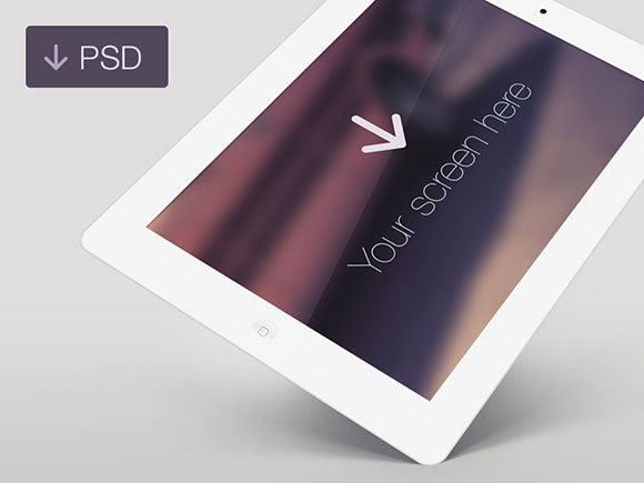 Free Ipad White Angle Psd