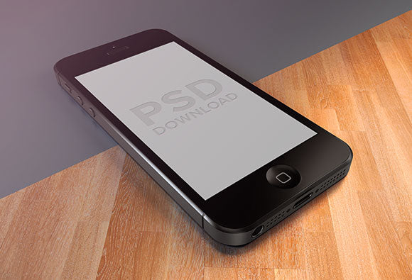 Free Iphone 5 3D Psd Mockup