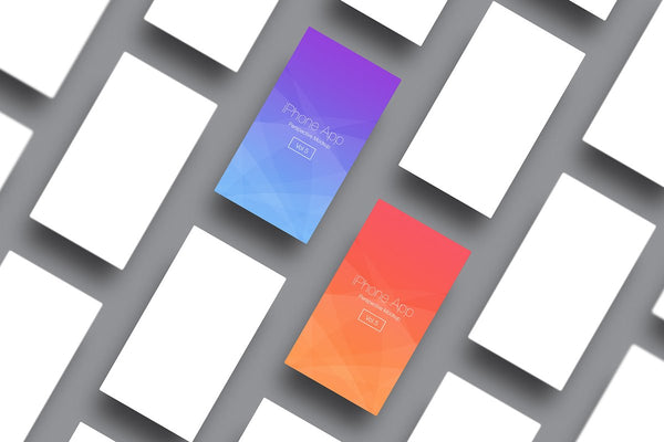 Free Iphone App Perspective Mockup - Vol 5