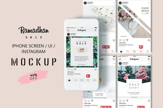 Free Iphone Screen / Ui / Instagram Mock-Up