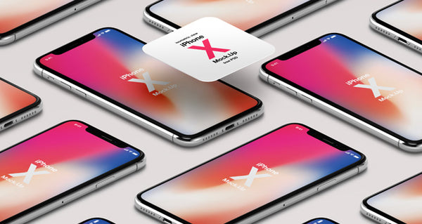 Free Iphone X Psd Mockup Isometric