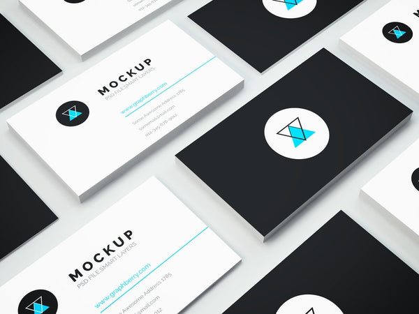 Free Isometric Business Card Mockup Vol.3