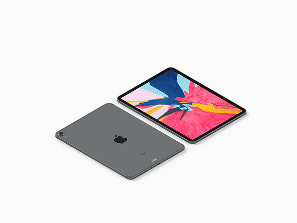 Free Isometric Ipad Pro 2018 Mockup