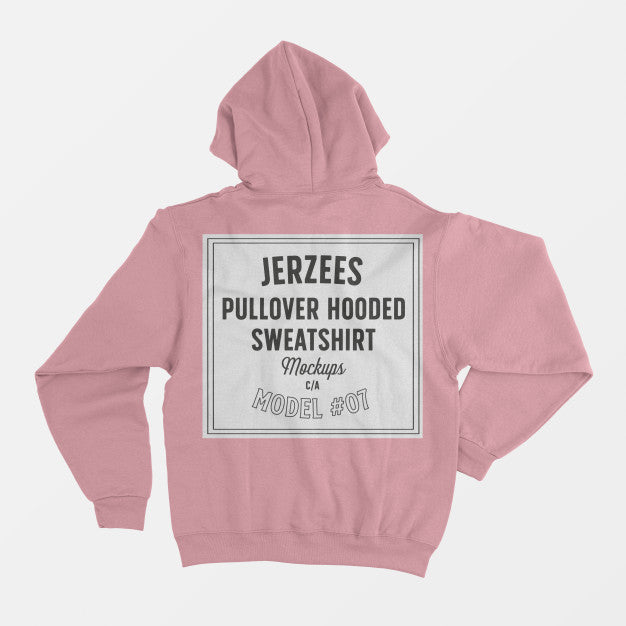 Free Jerzees Pullover Hooded Sweatshirt Mockup Psd