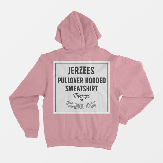 Free Jerzees Pullover Hooded Sweatshirt Mockup Psd