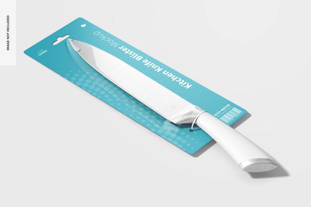 Free Kitchen Knife Blister Mockup Psd