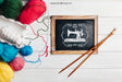 Free Knitting Concept With Sticks On Slate Psd